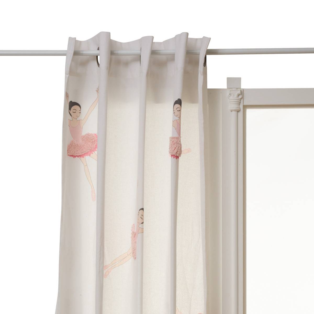 Rideau enfant en coton motifs brodés TUFY, ATMOSPHERA FOR KIDS