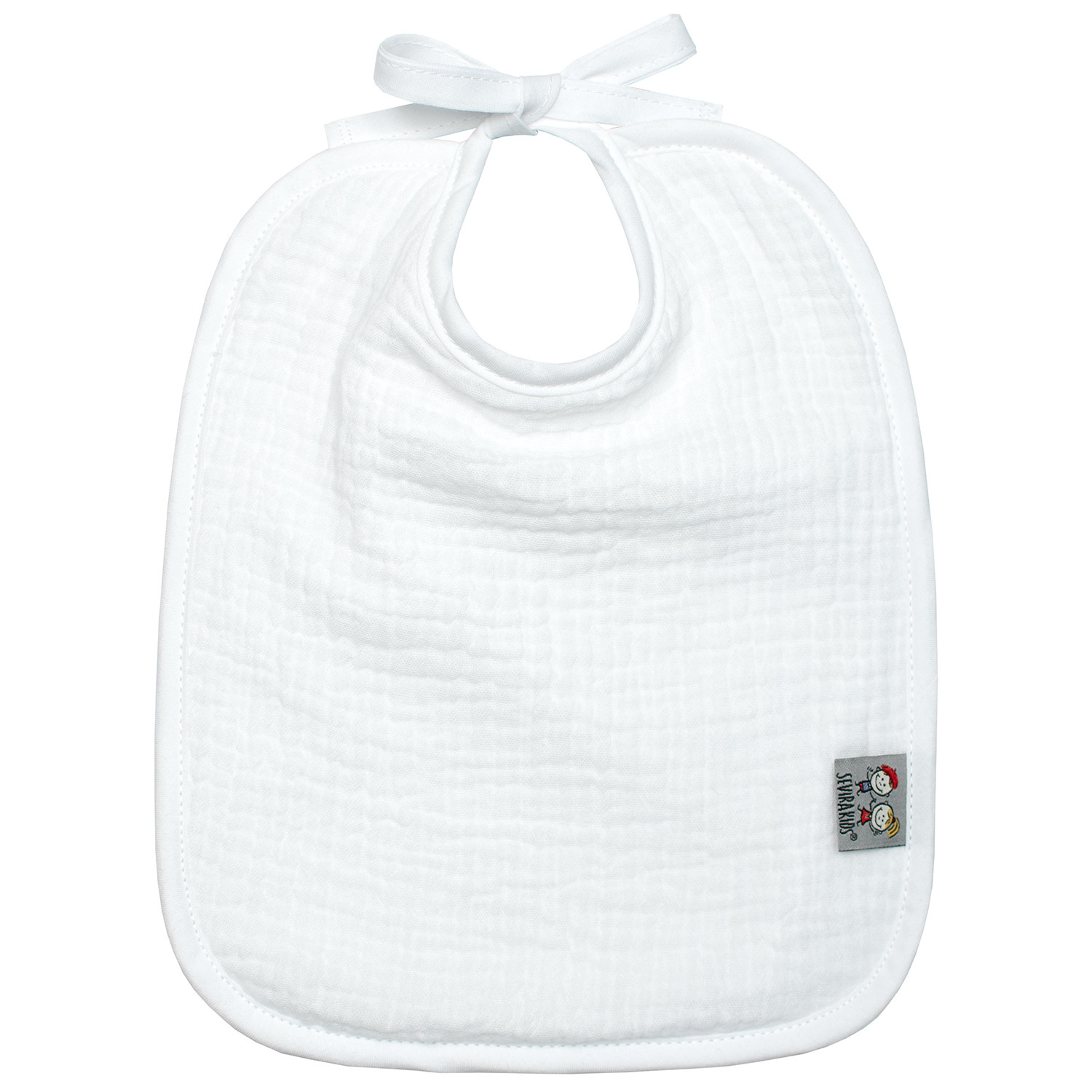 Bavoir en gaze de coton et bambou ajustable grâce à son lacet à nouer JEANNE, SEVIRA KIDS