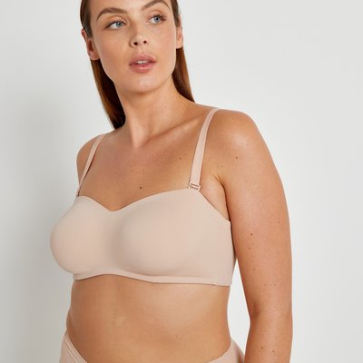Onzichtbare bandeau BH in microvezel LA REDOUTE COLLECTIONS PLUS
