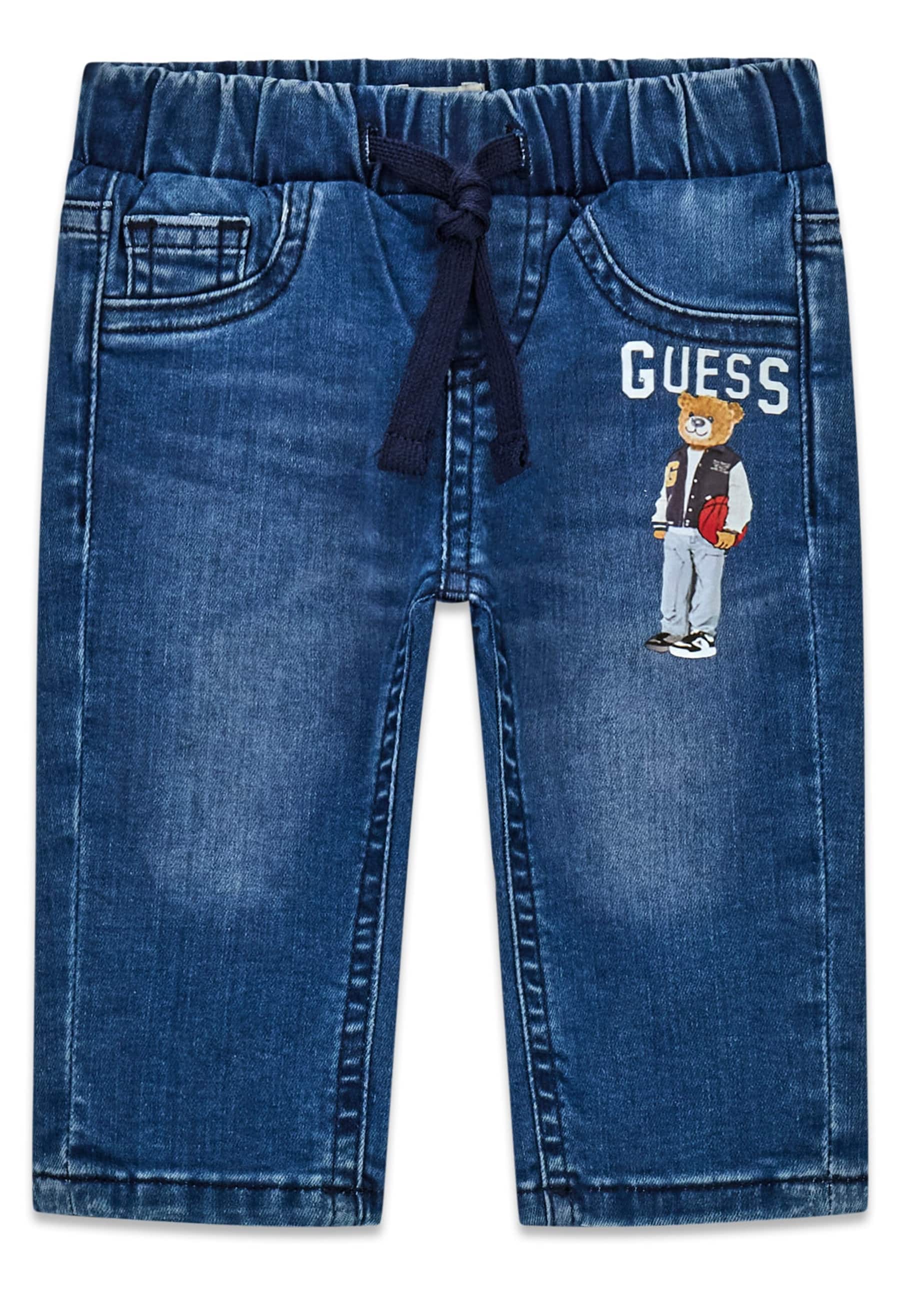 Jean Imprimé Avec Logo Ours, GUESS KIDS