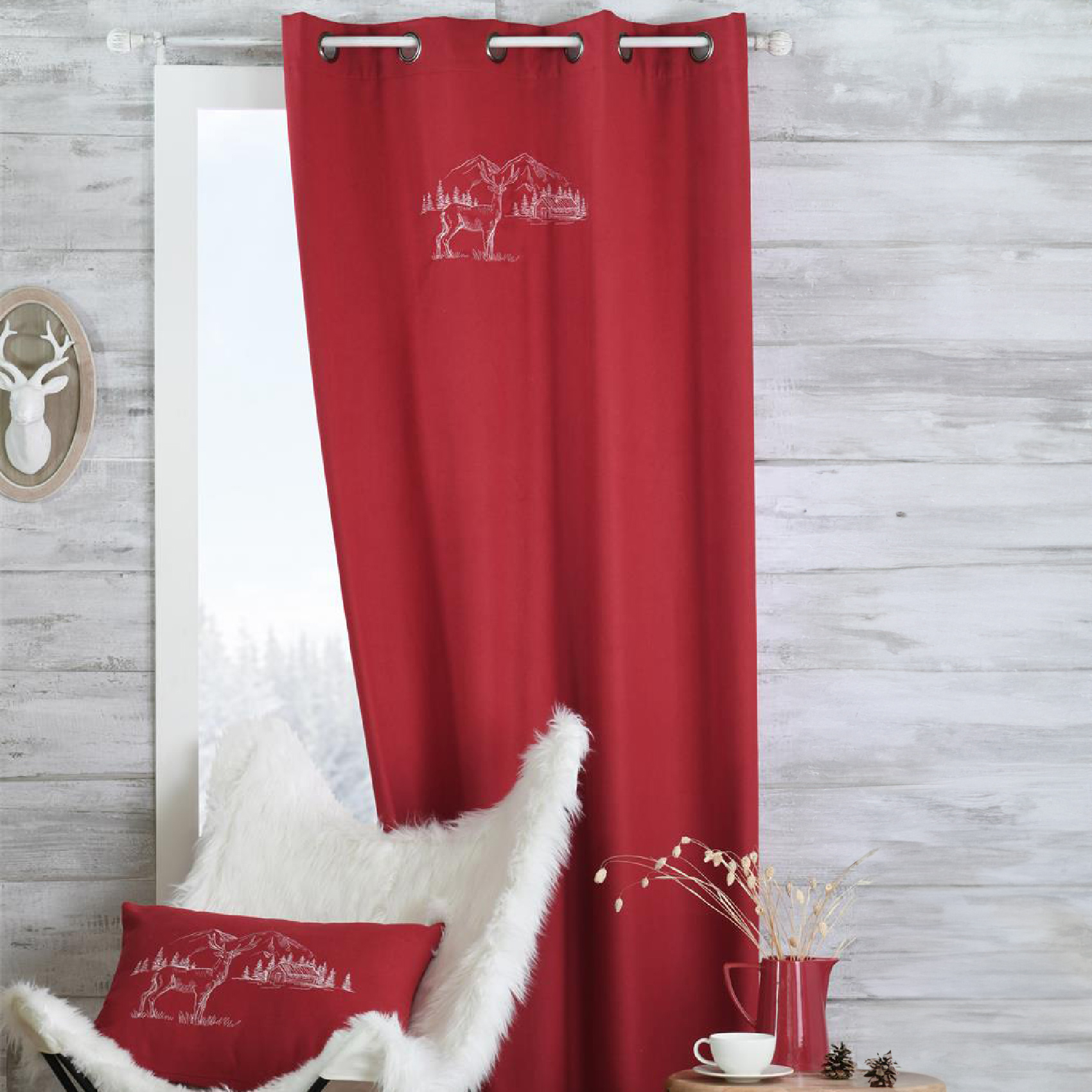 Gaidra Rideaux En Verre De Style Tyrolien Sur Mesure, Broderie Fantasia