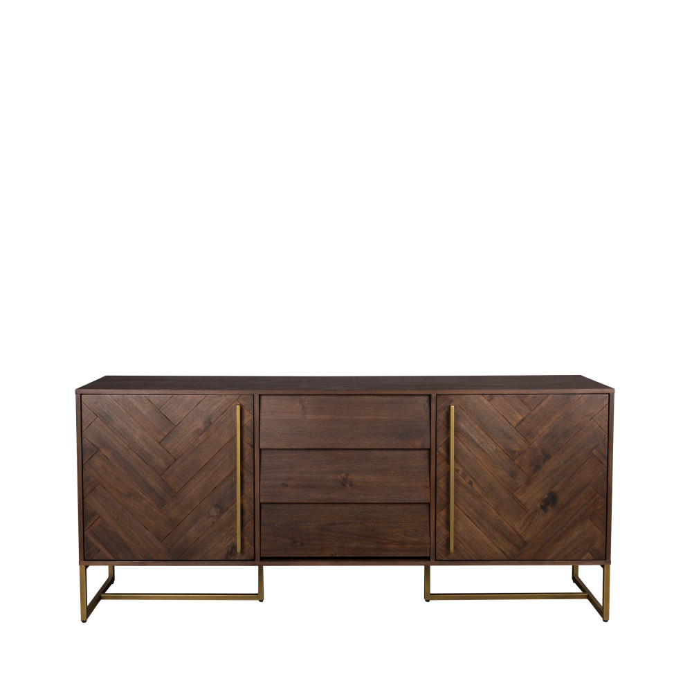 Buffet design en bois et laiton H80cm - Class, DUTCHBONE