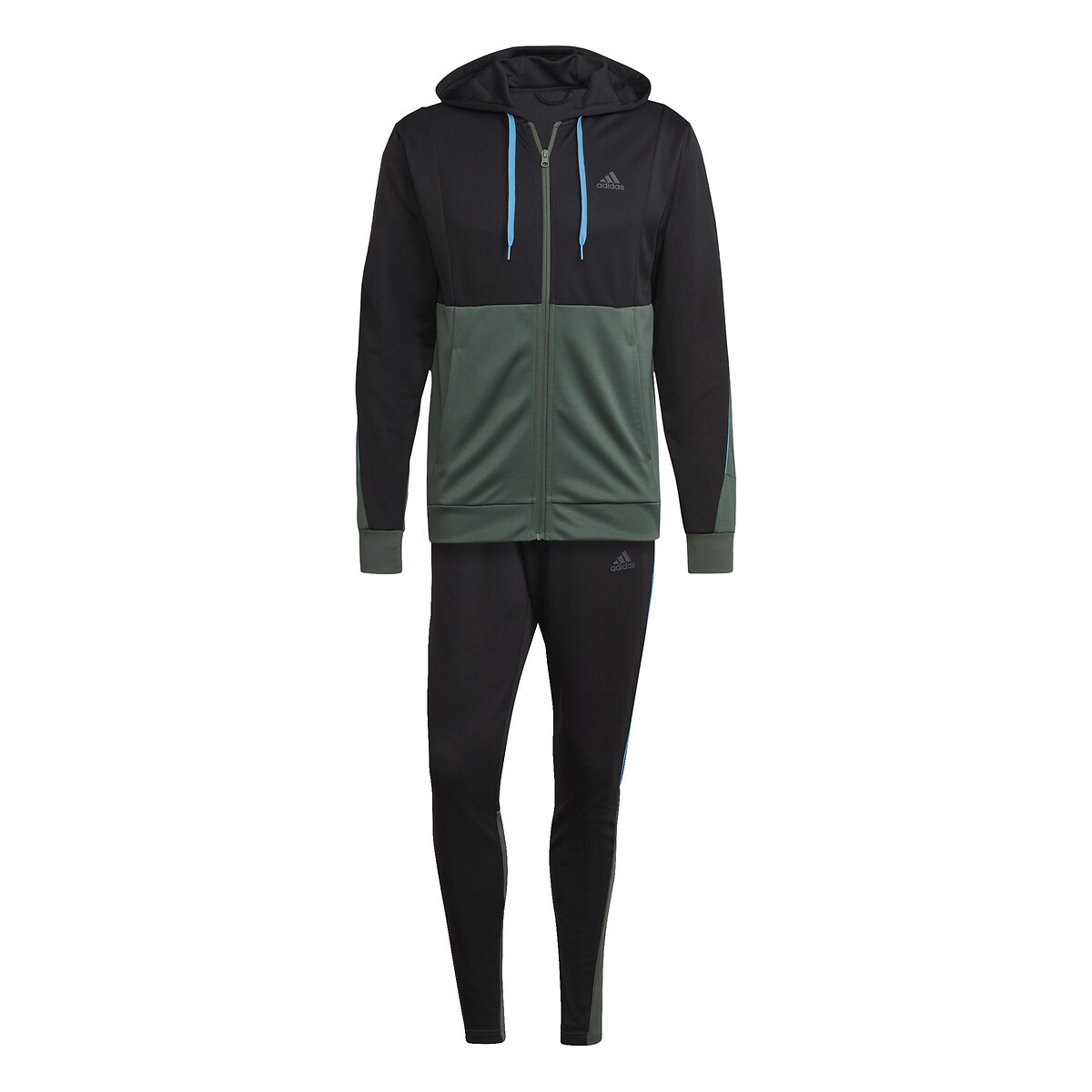 Hooded tracksuit black Adidas Performance La Redoute