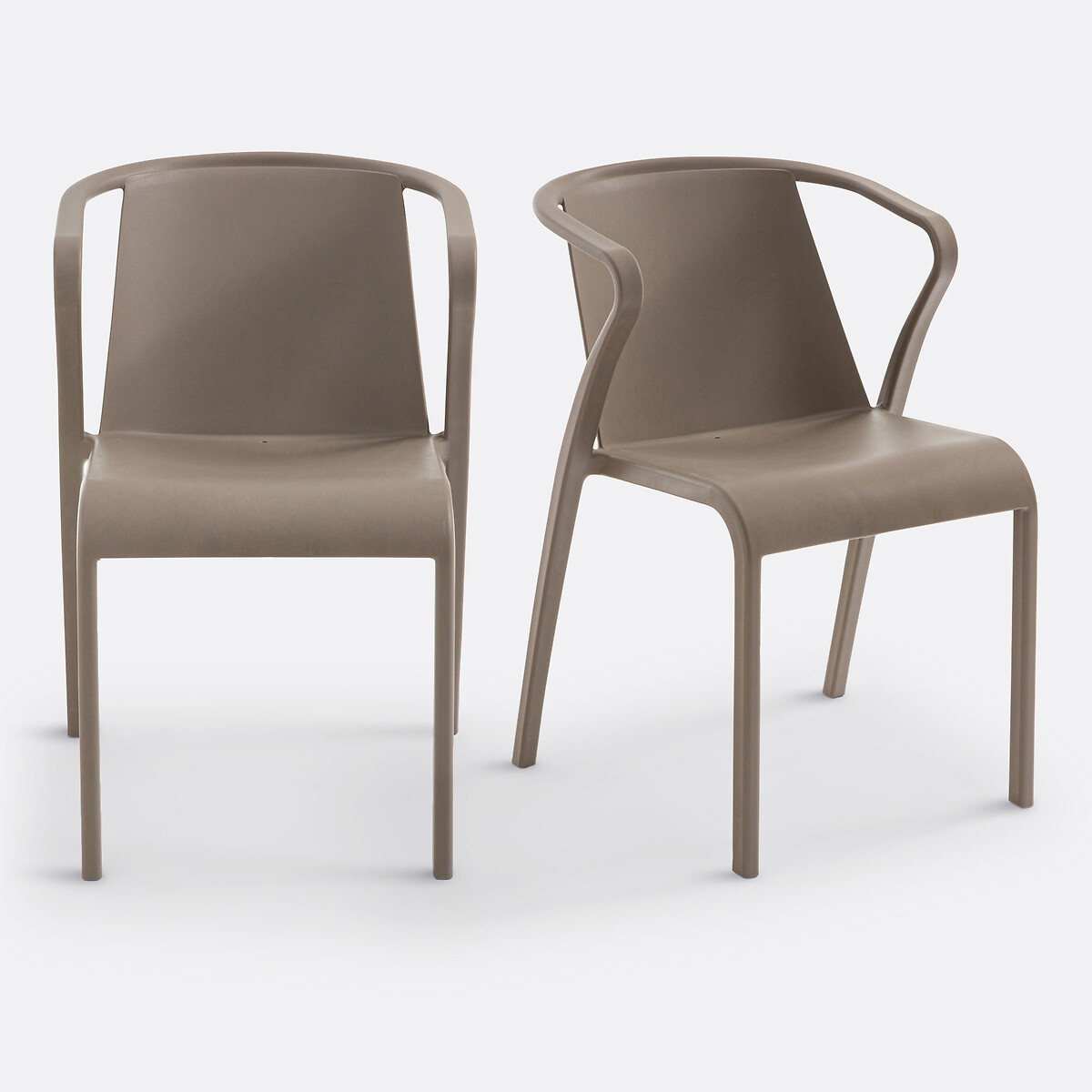 Lot de 2 fauteuils en polypropylène, Predsida