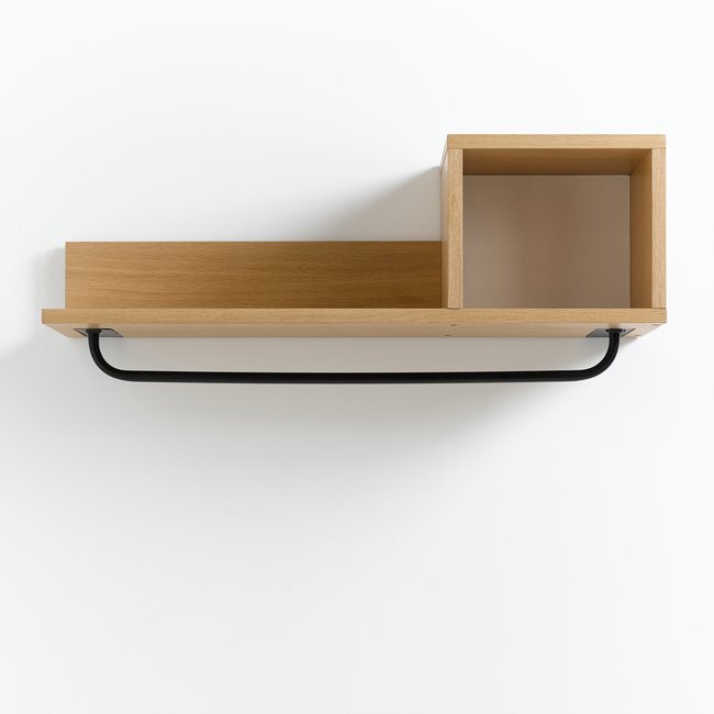 Jimi Hanger and Shelf Unit with Storage Compartment, light wood, LA REDOUTE INTERIEURS