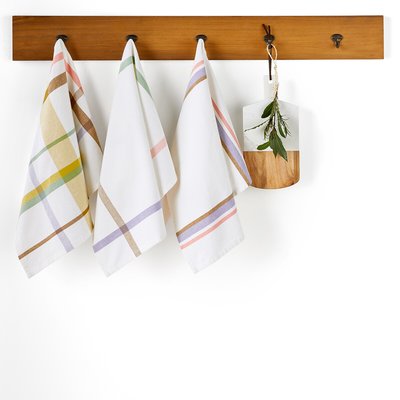 Set of 3 Breda Woven-Dyed 100% Cotton Tea Towels LA REDOUTE INTERIEURS