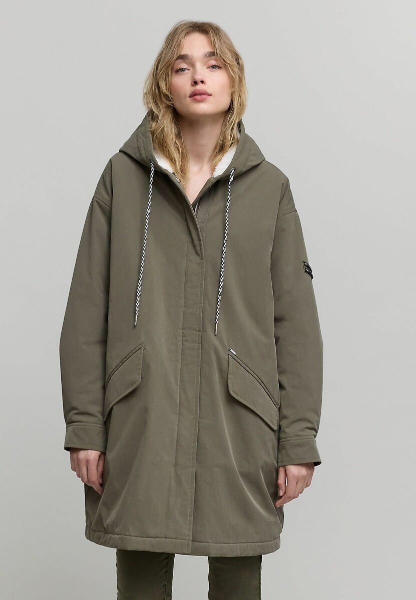 Mid-Length Hooded Parka, IKKS