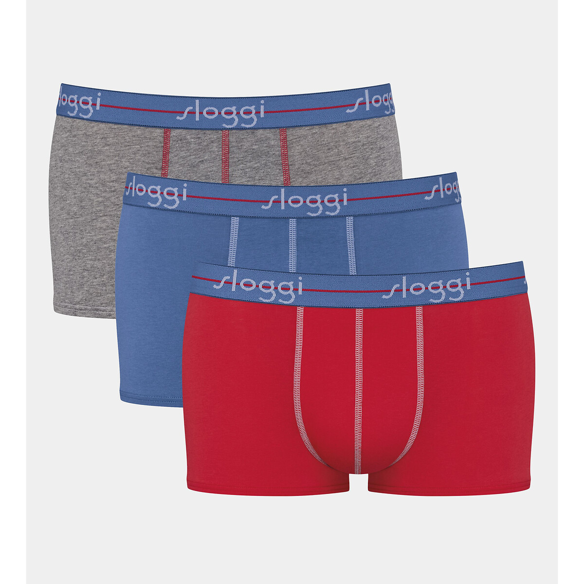 Sloggi 24/7 Midi 2 Pack Boxer Briefs in White for Men Mens Clothing Underwear Boxers briefs 