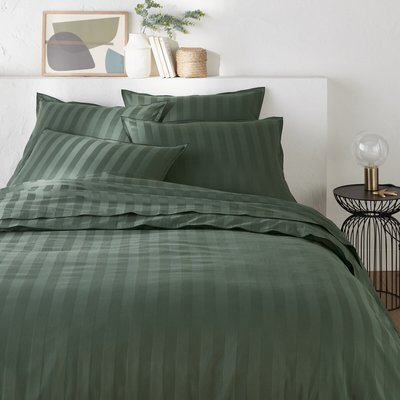 Victor Striped 100% Washed Cotton Satin 300 Thread Count Duvet Cover LA REDOUTE INTERIEURS