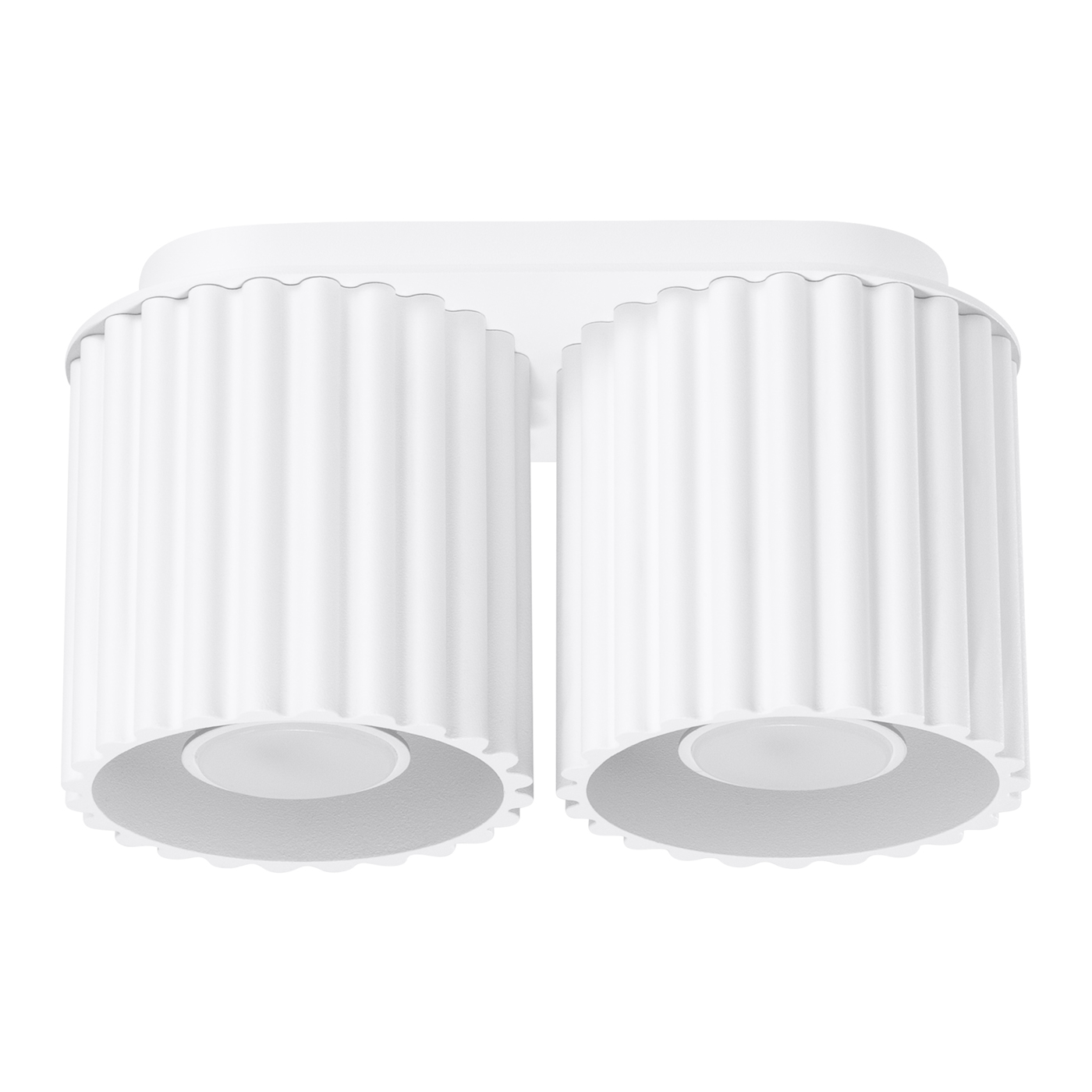 Plafonnier Aluminium Blanc GU10 2 Aura, EDEN