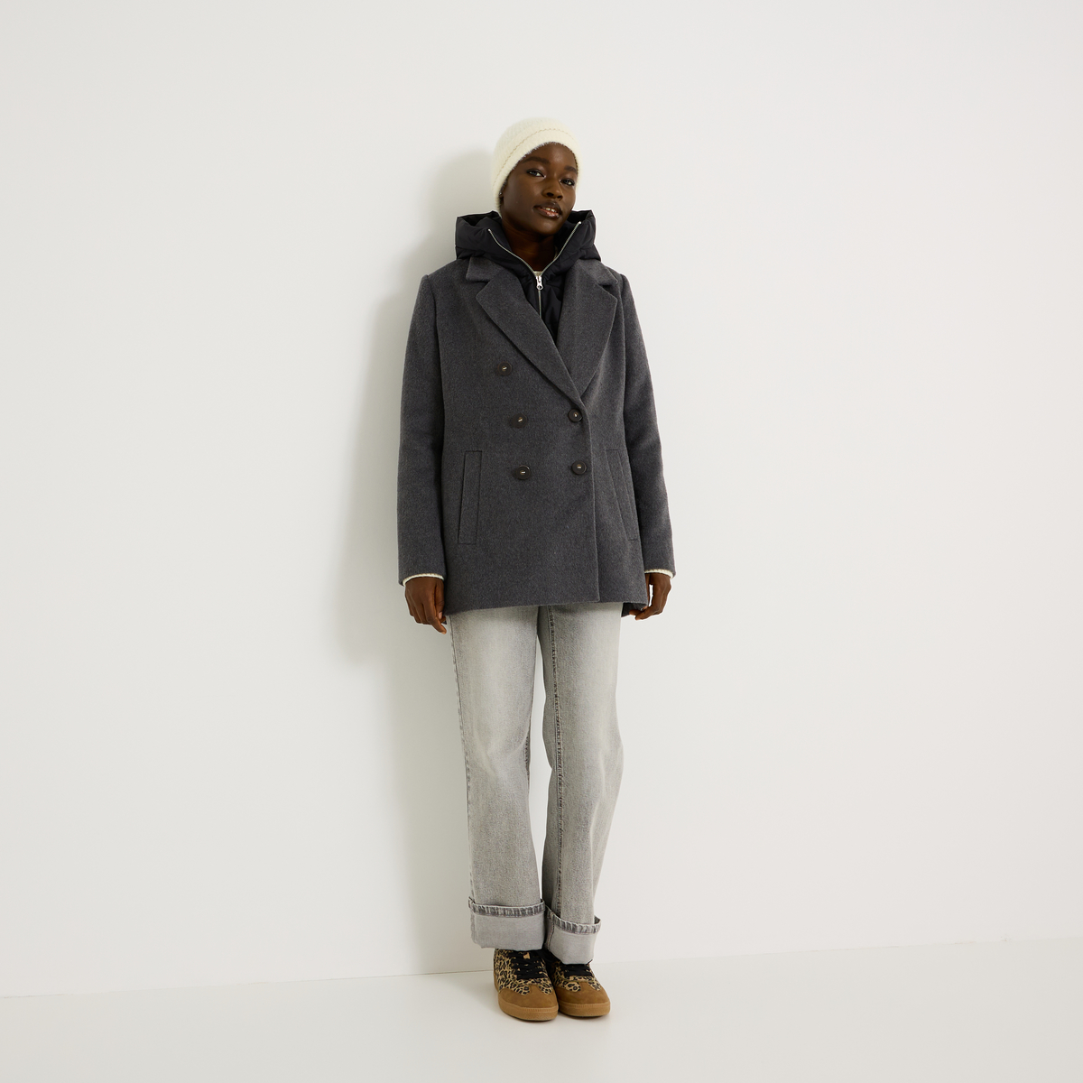 Manteau à capuche amovible, GRAIN DE MALICE