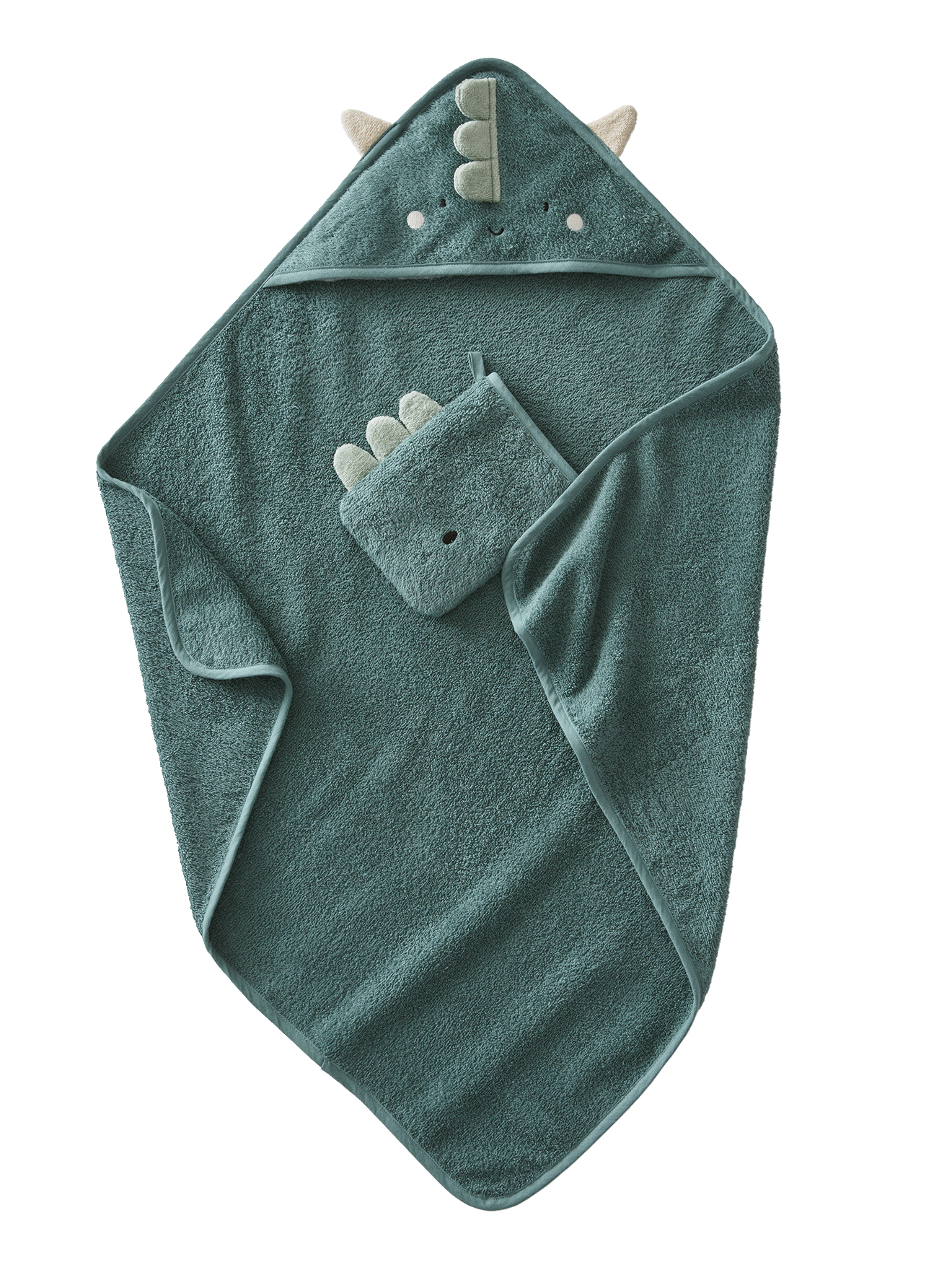 Cape de bain et gant DRAGON, VERTBAUDET