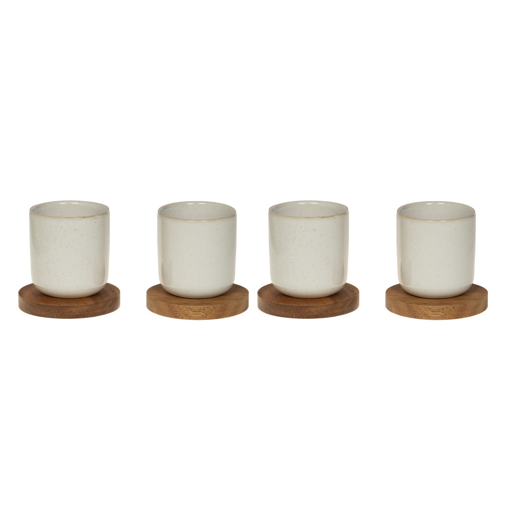 Coffret de 4 tasses avec sous tasses Cassia 10 cl - CASSIA, TABLE PASSION