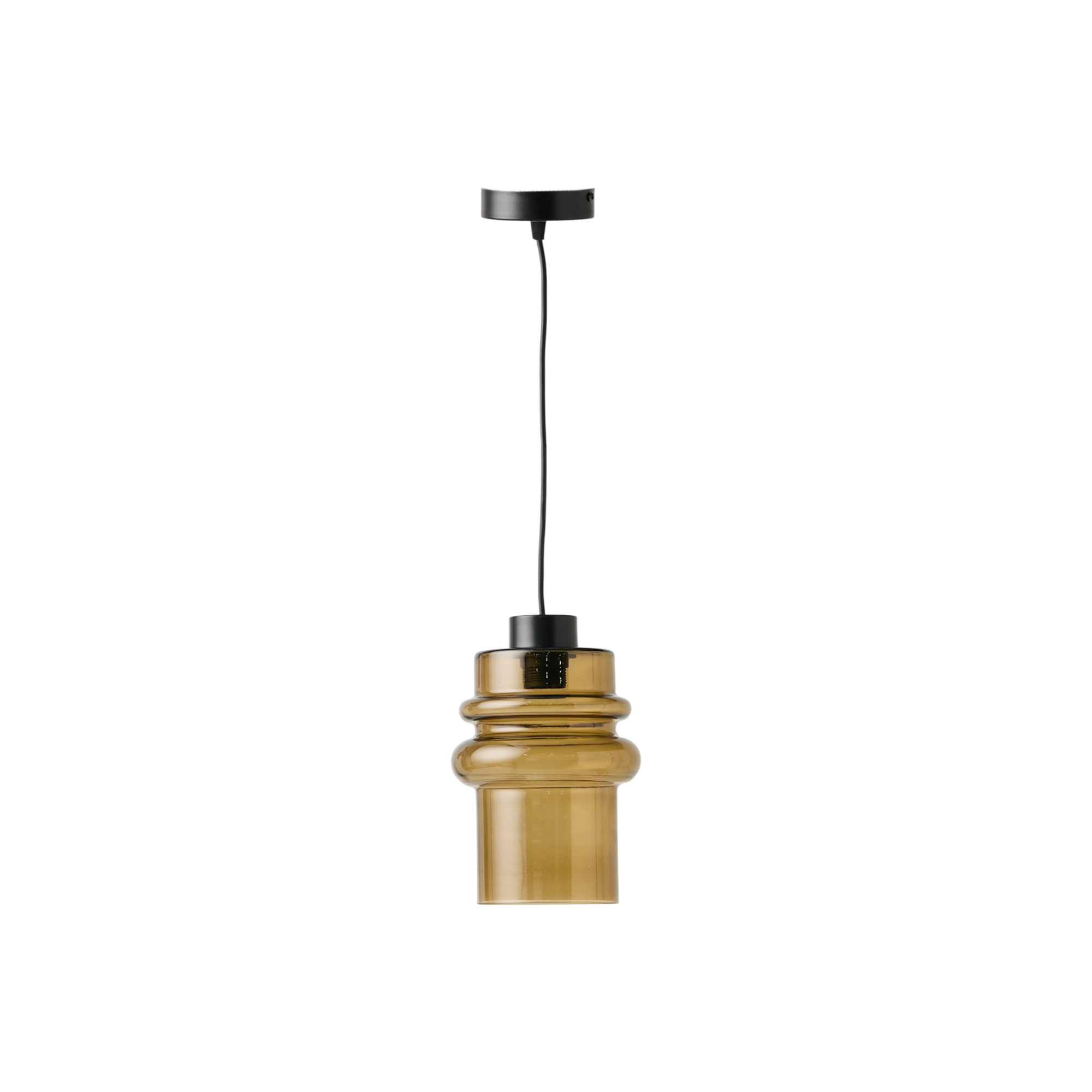 Suspension tube en verre brun fumé - CEDRIC, CAMIF