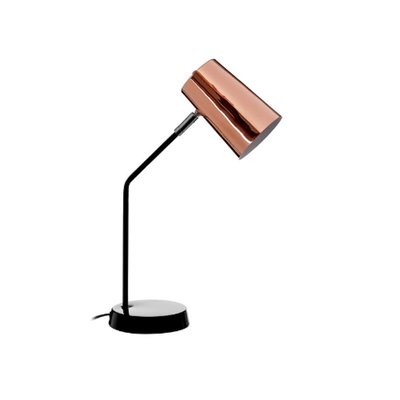 Contemporary Arched Black Metal and copper Table Lamp SO'HOME