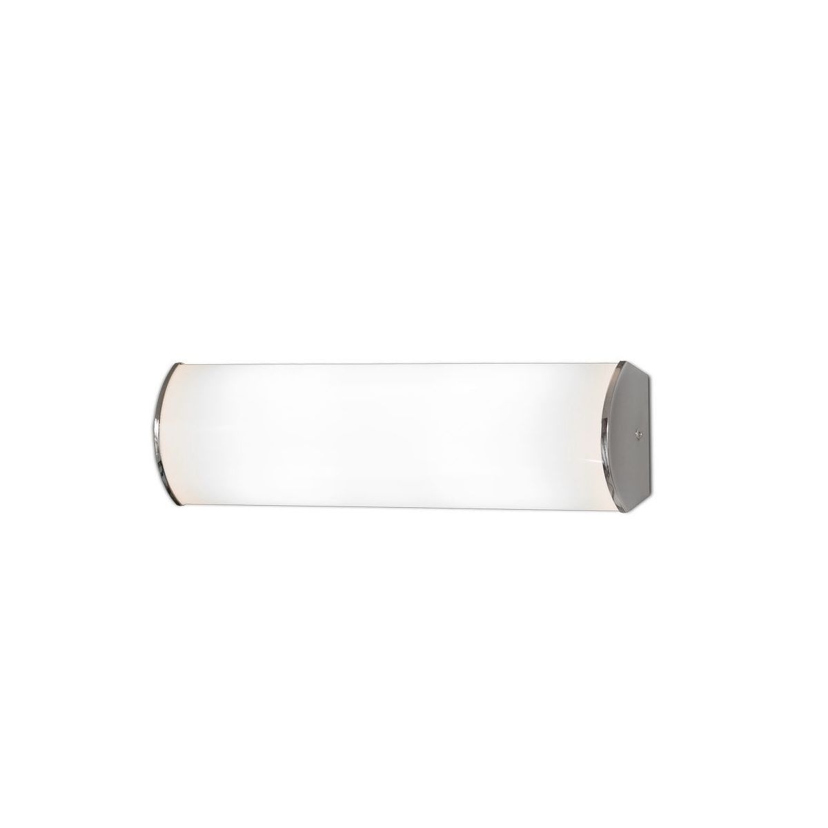 applique salle de bain aldo 1x12w led chrome opale 3000k