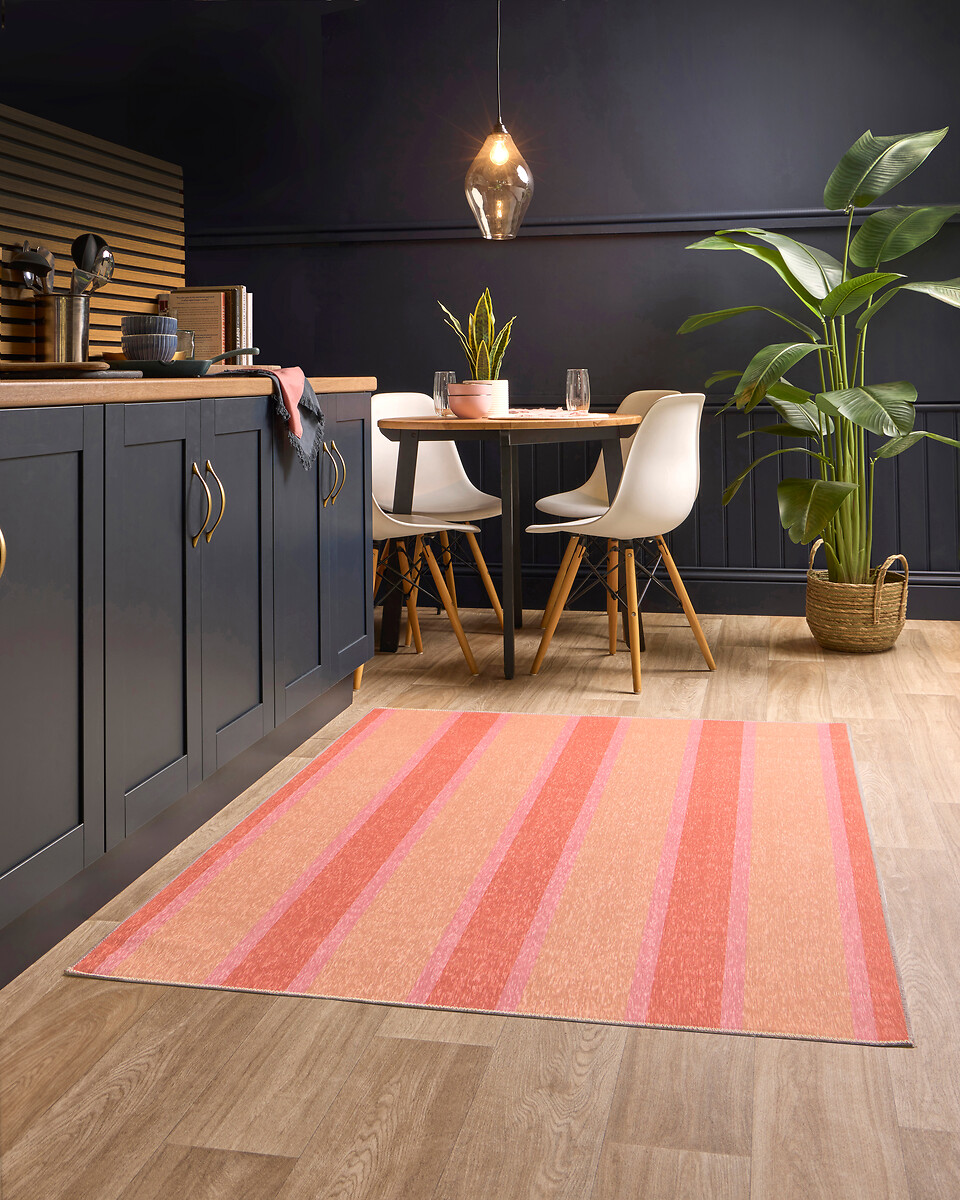 Sorbet Stripe Washable Rug, SO'HOME