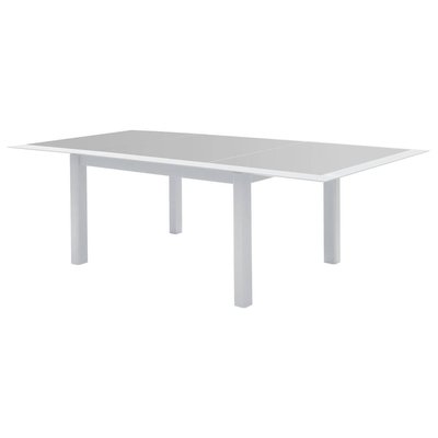 Table de jardin extensible "Allure" gris & blanc 10 places en aluminium traité époxy HESPERIDE