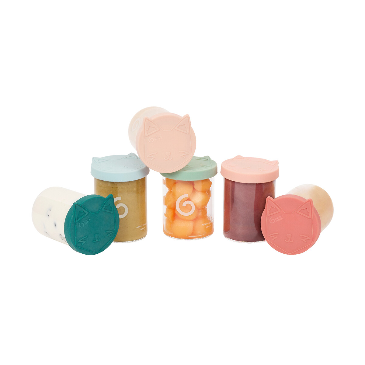 Lot de 6 pots bébé isy de 250ml, BABYMOOV