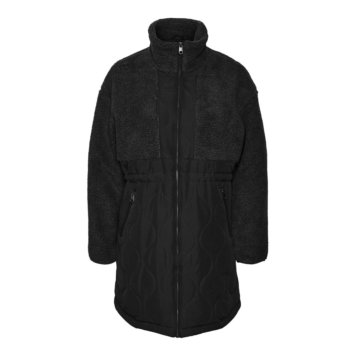 Manteau discount duveteux noir