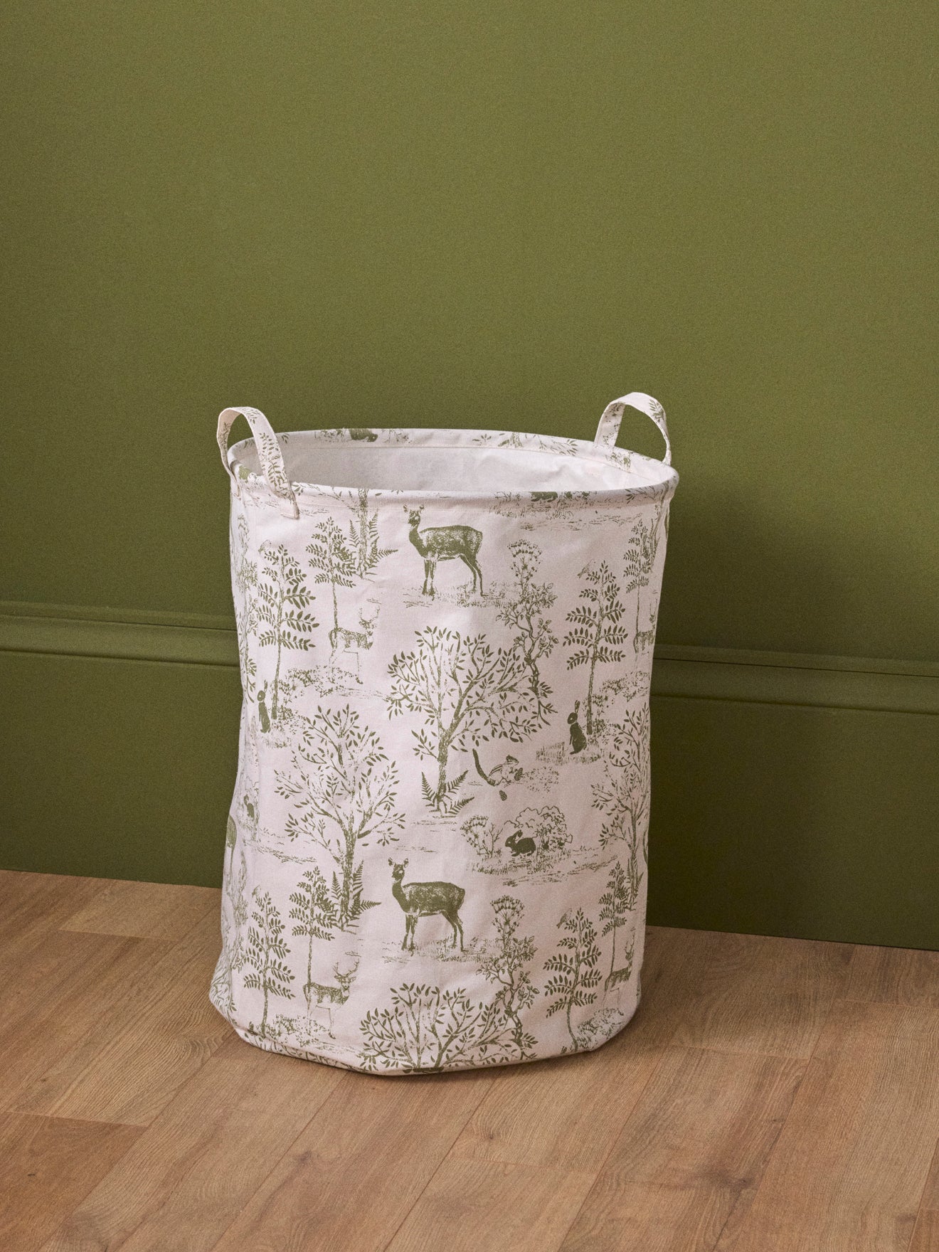 Bac de rangement rond esprit toile de Jouy, CYRILLUS