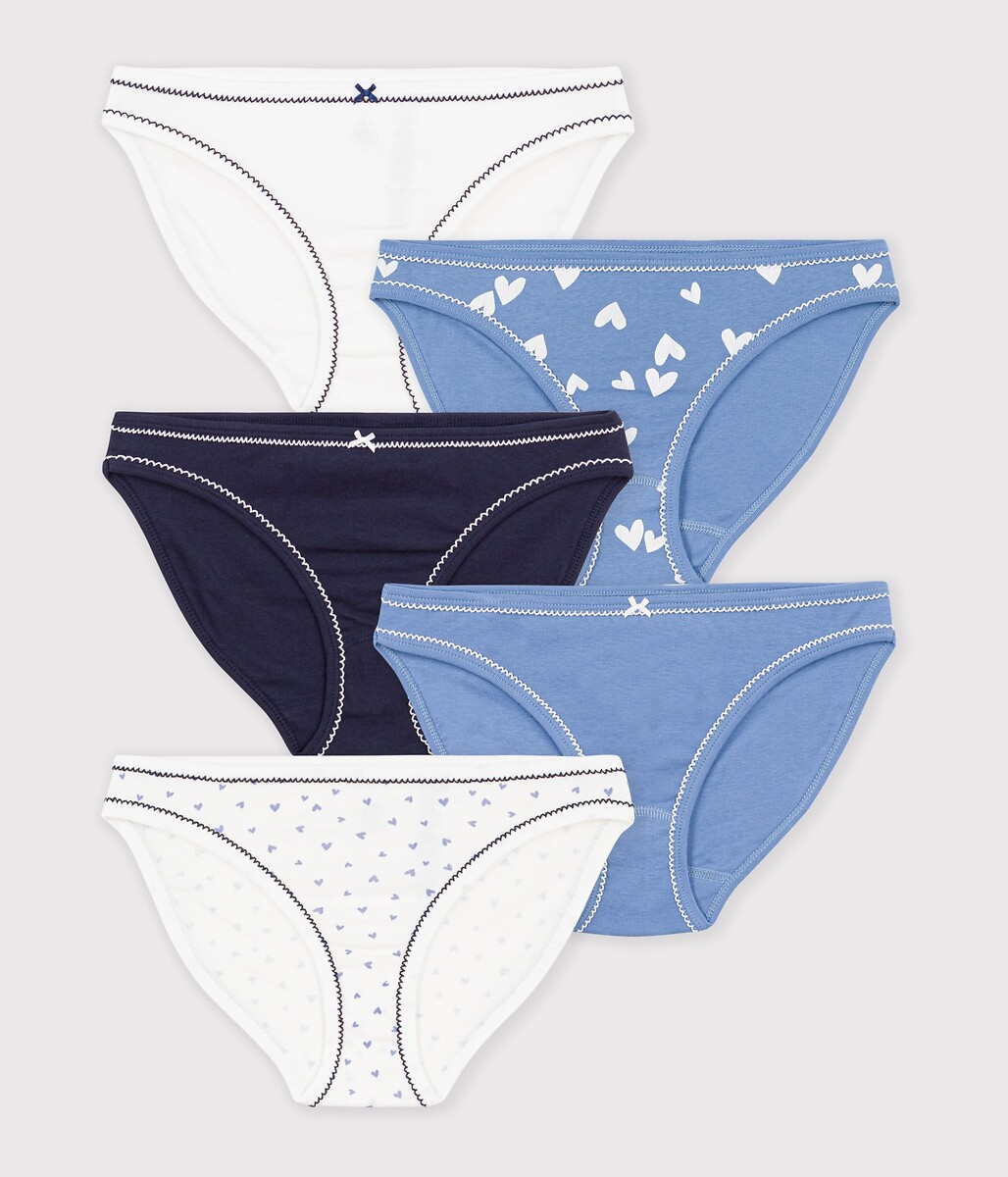 Lot de 5 culottes en coton, PETIT BATEAU
