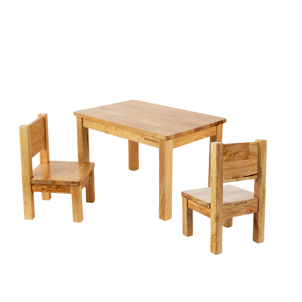 Ensemble Table et Chaises Enfant Montessori Bois naturel 1-4 ans, PIOUPIOU ET MERVEILLES
