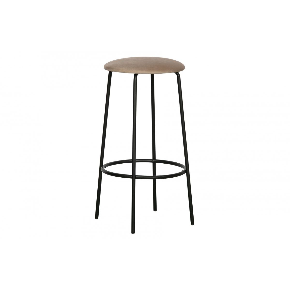 tabouret de bar minimaliste en velours paulsen