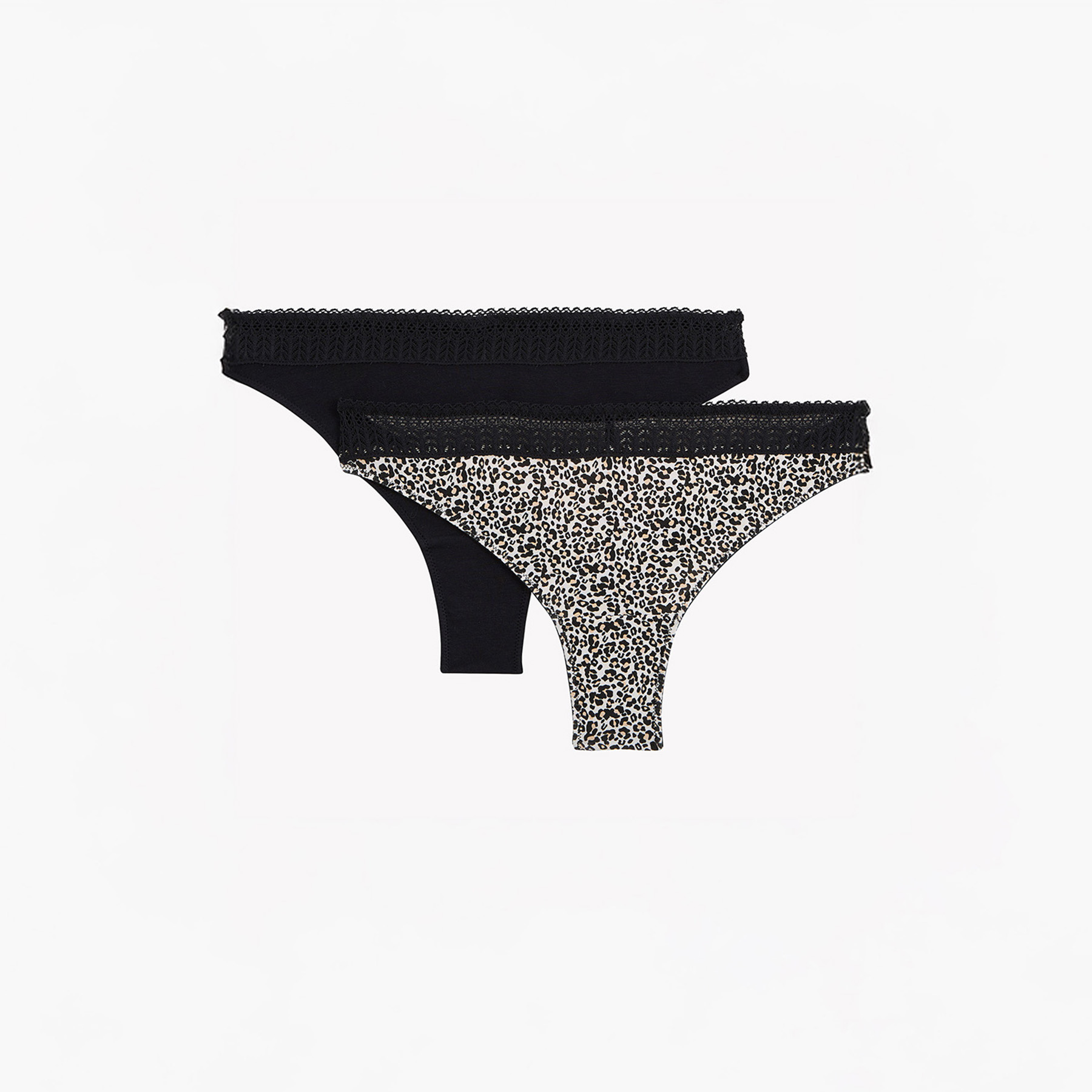 LOT DE 2 TANGAS COTON, ROUGEGORGE LINGERIE