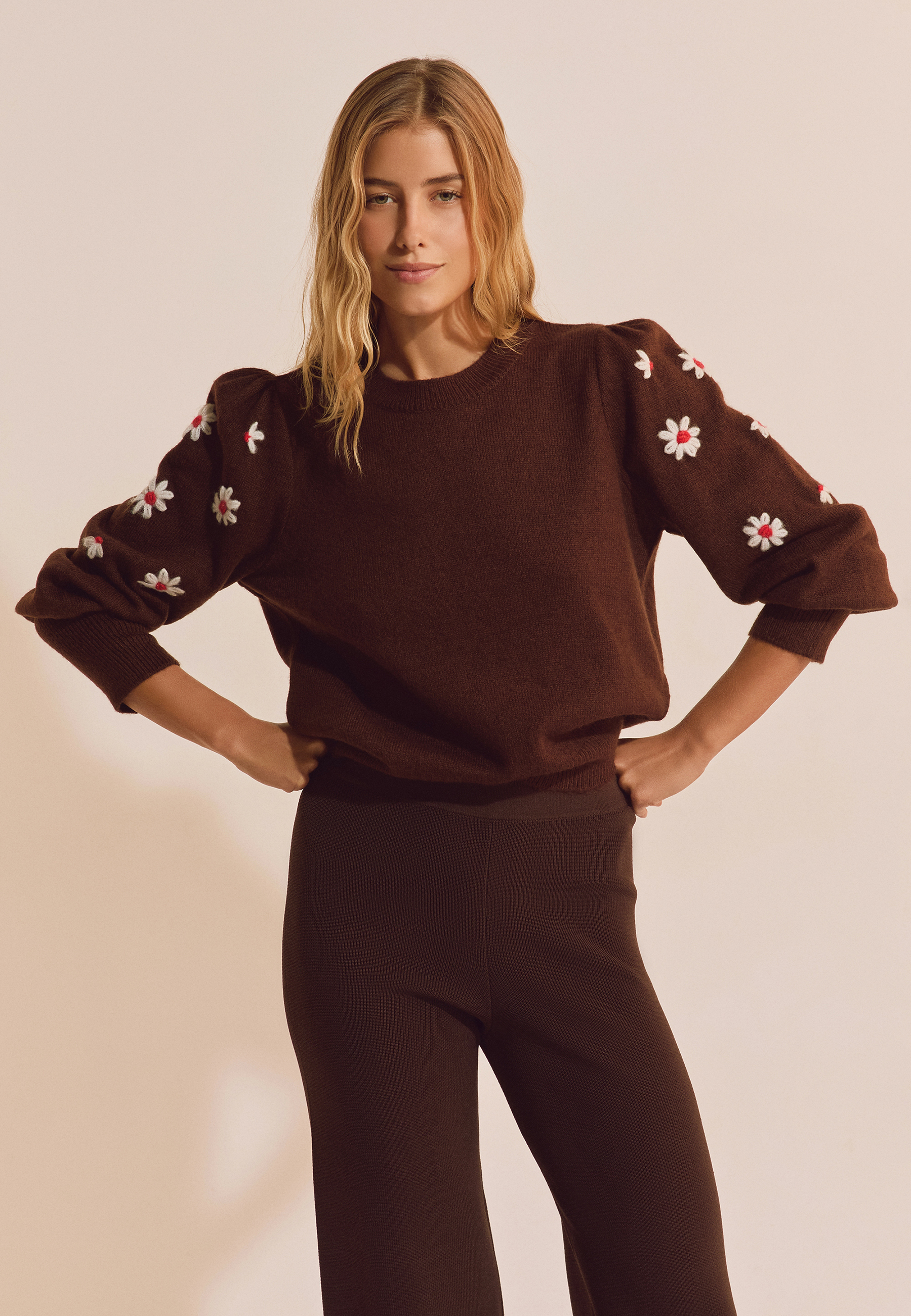 Pull avec motifs fleurs A VALENTINA PU, ETAM
