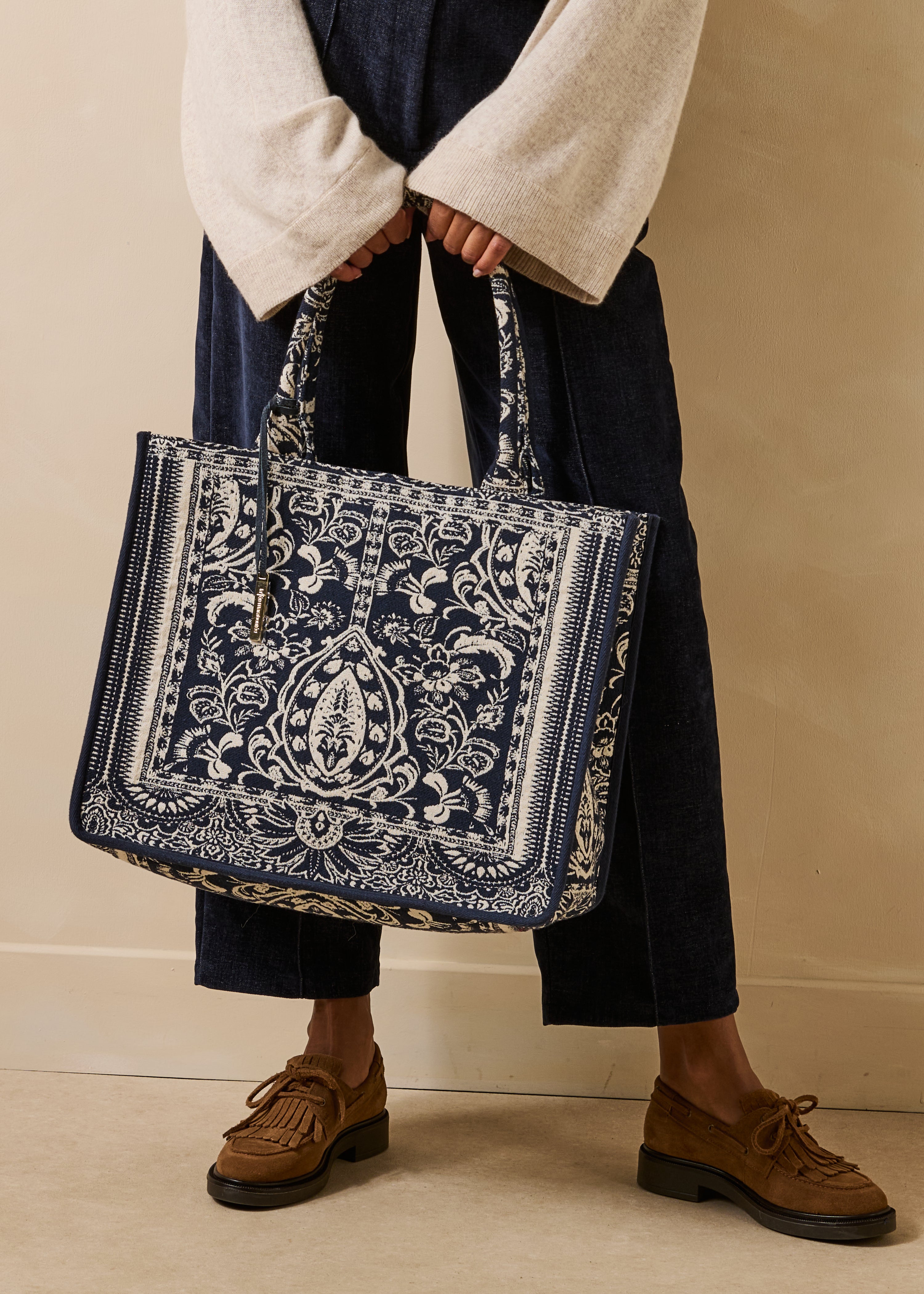Sac cabas en jacquard, LA FEE MARABOUTEE