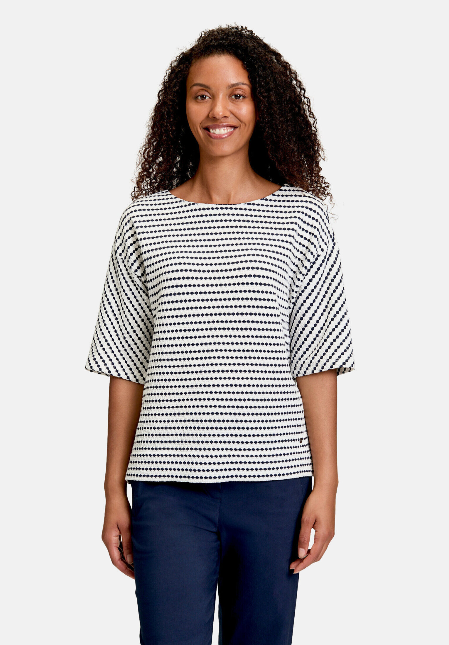 Pull-over en molleton à encolure ronde, BETTY & CO