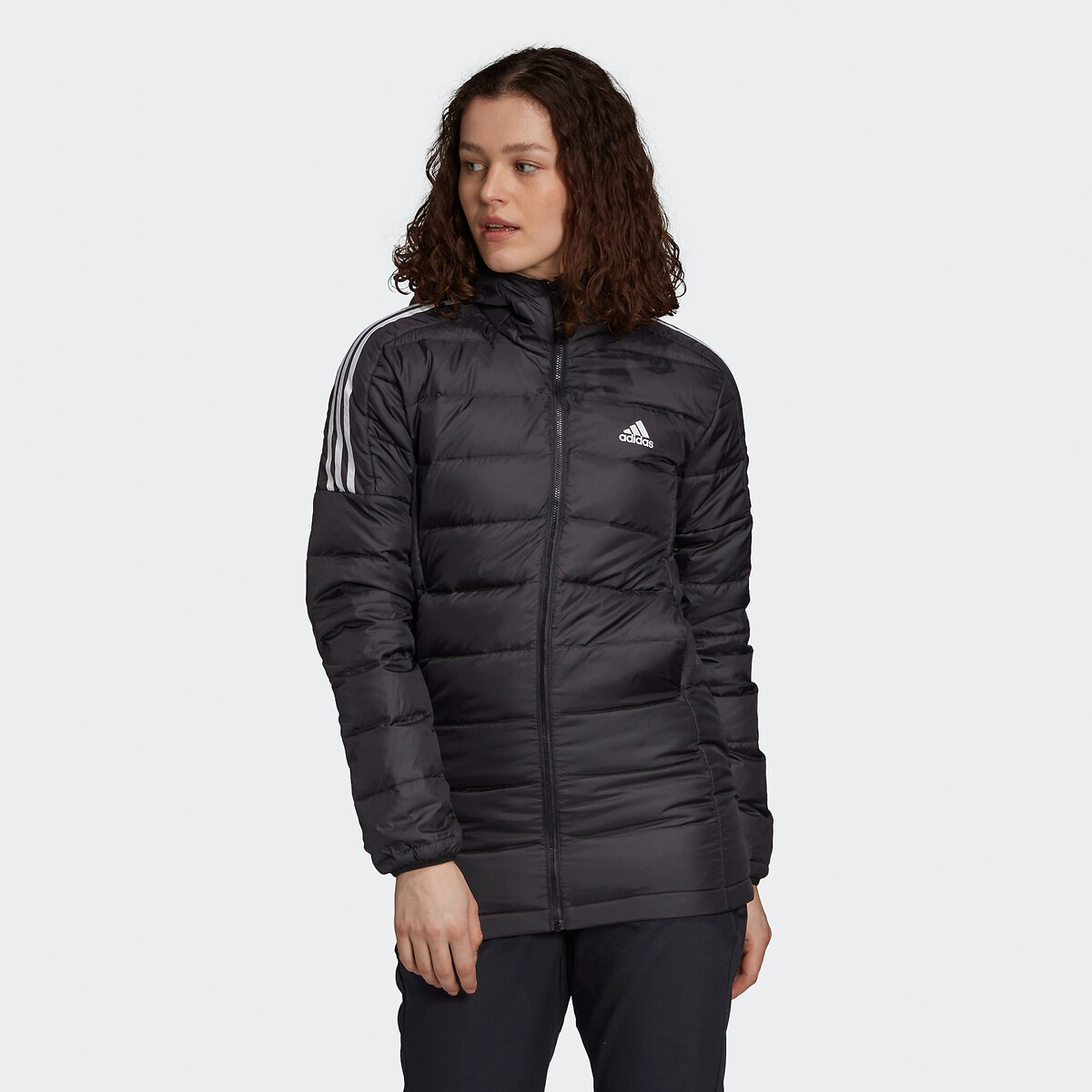 Recycled essentials padded with hood, black, Adidas | La Redoute
