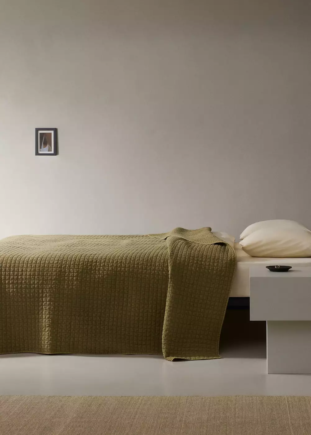Couvre-lit coton garment-dyed carreaux lit 90/105 cm, MANGO HOME