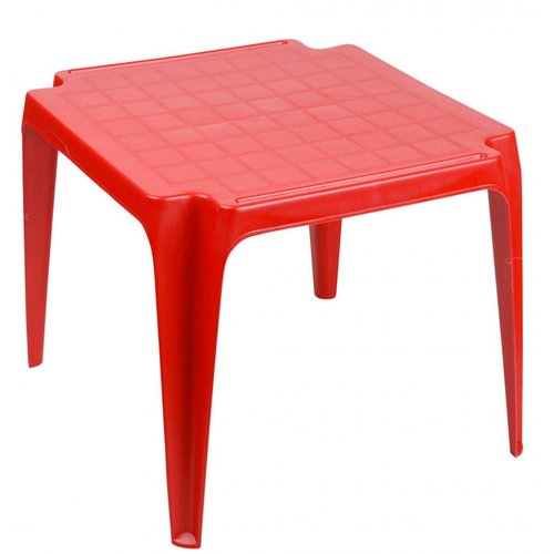 Table de jardin pour enfant plastique rouge rouge Wadiga