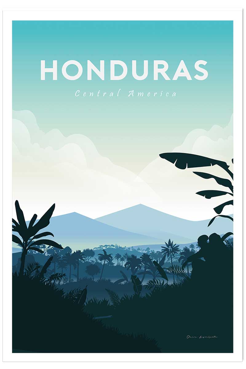 Affiche Voyage en Honduras, HEXOA