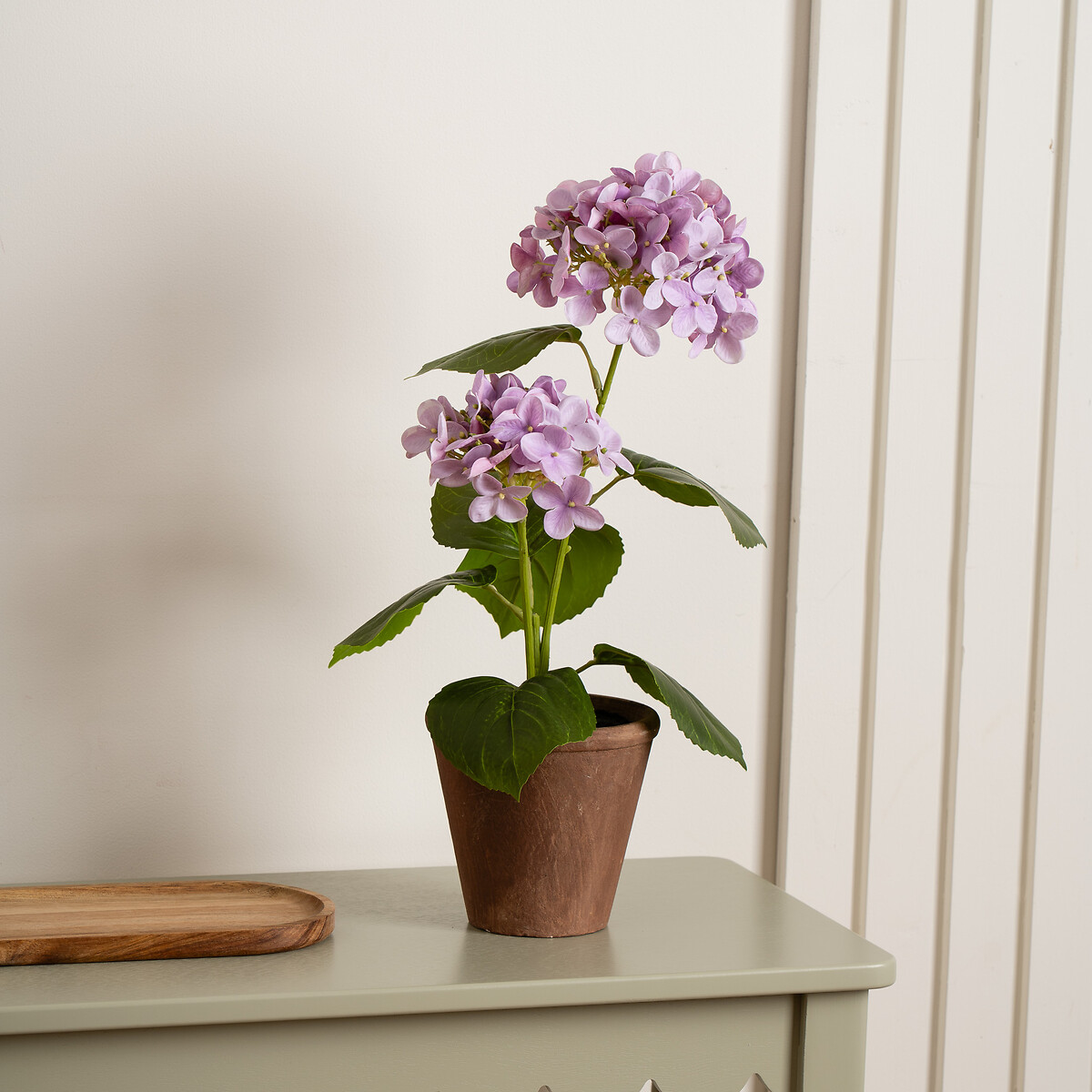 40cm Real Touch Hydrangea in Rustic Pot, SO'HOME