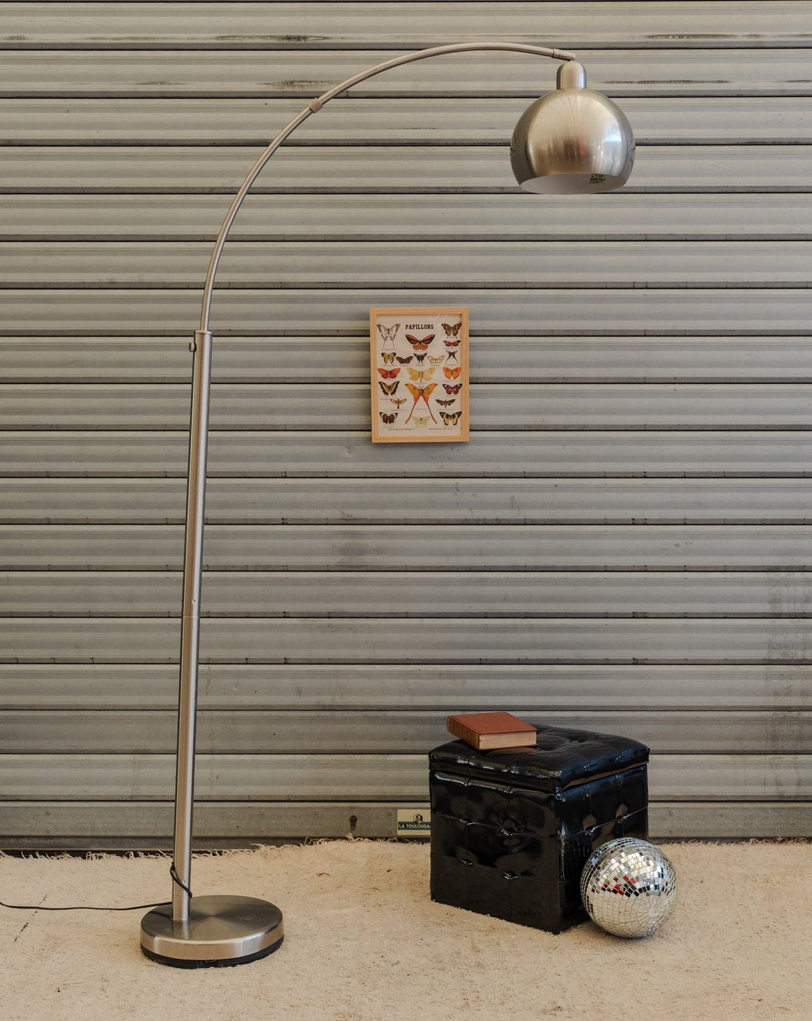 Lampadaire chromé Julien N°415 - Bon état, DEBONGOUT