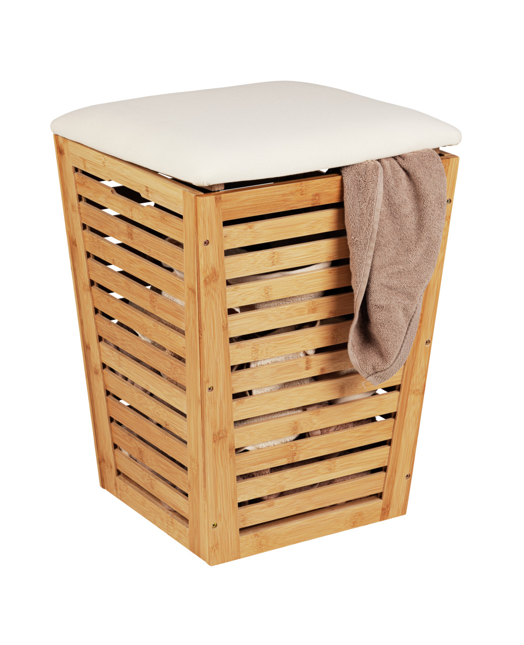 Panier à linge et Tabouret BAMBUSA, WENKO