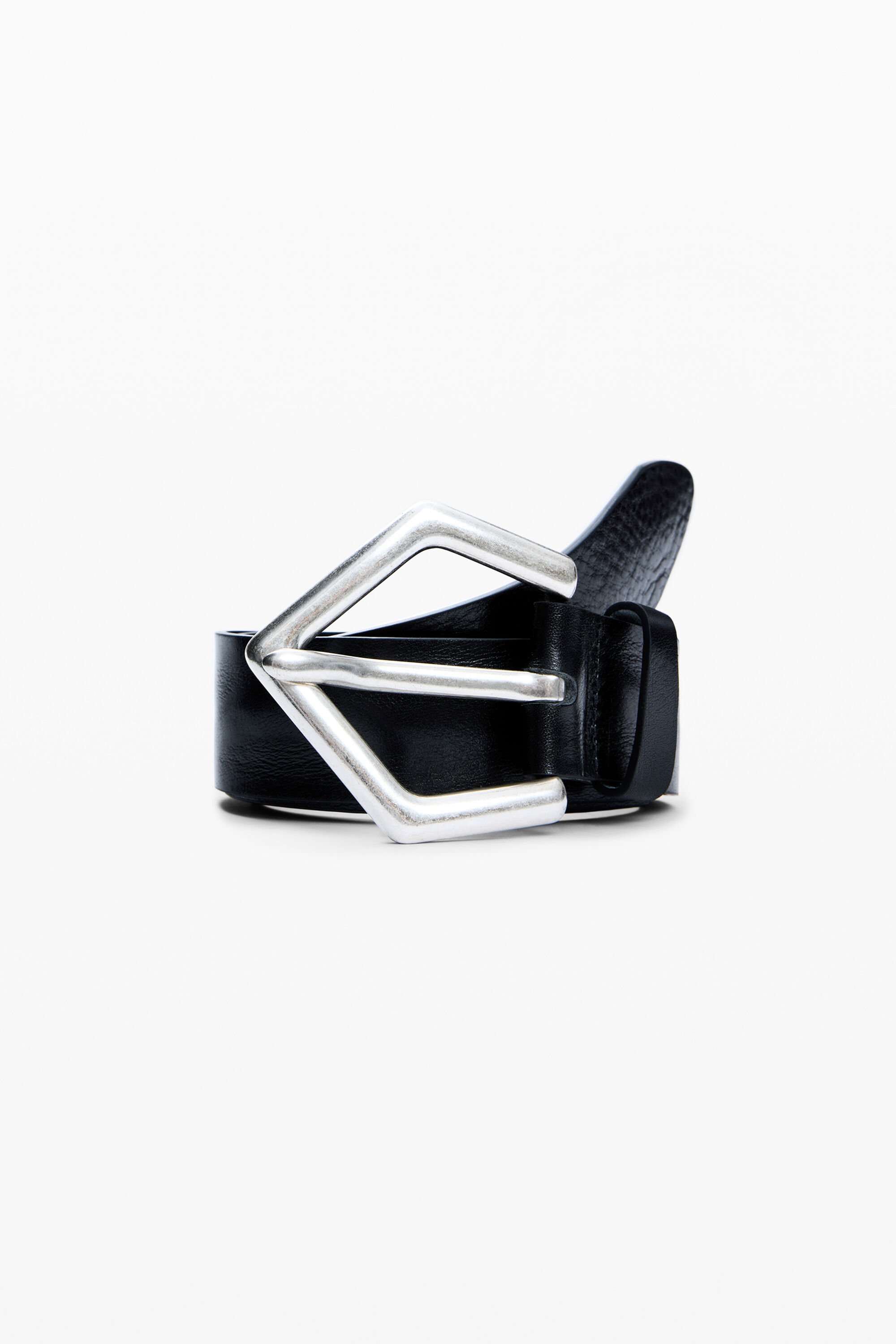 CEINTURE LARGE EN CUIR, DESIGUAL