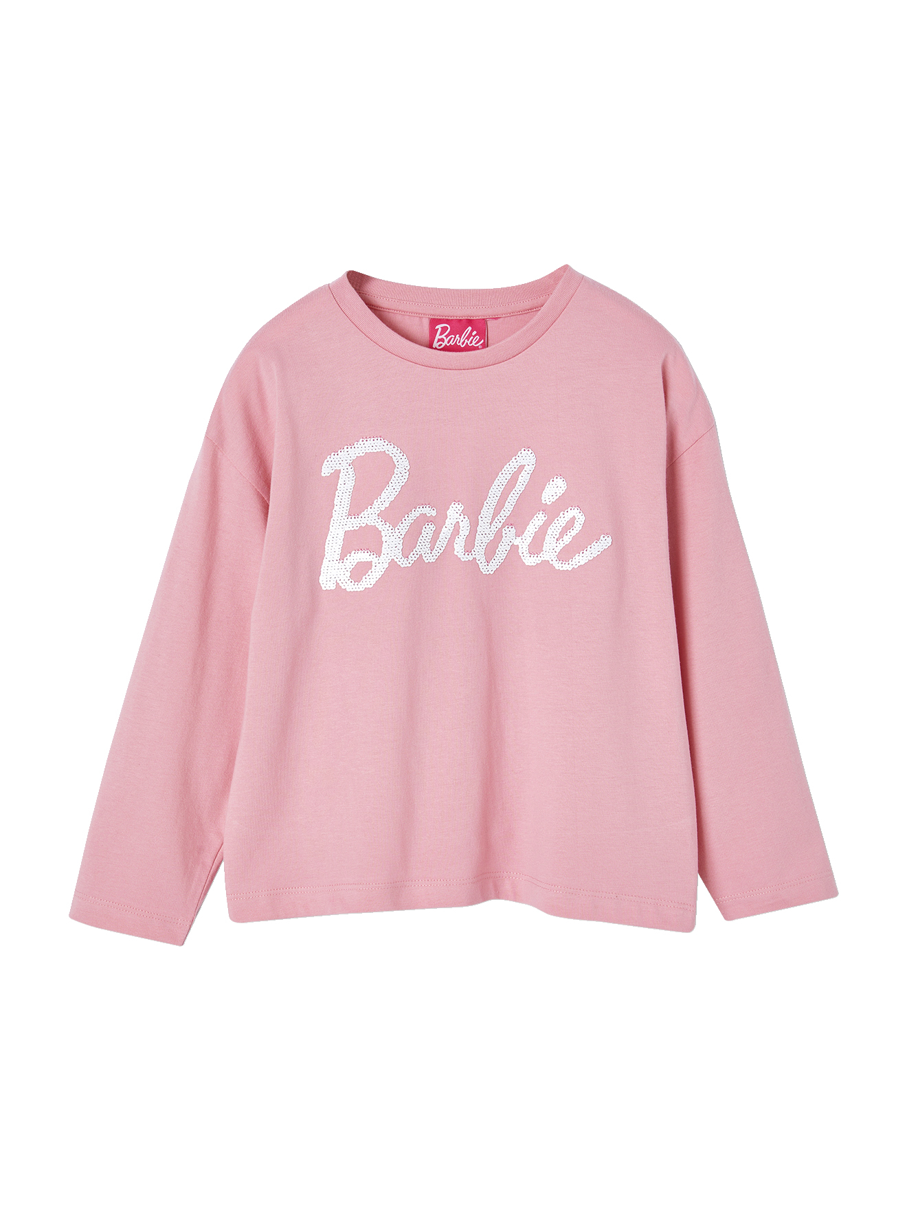 Tee-shirt Barbie motif en sequins réversibles, VERTBAUDET