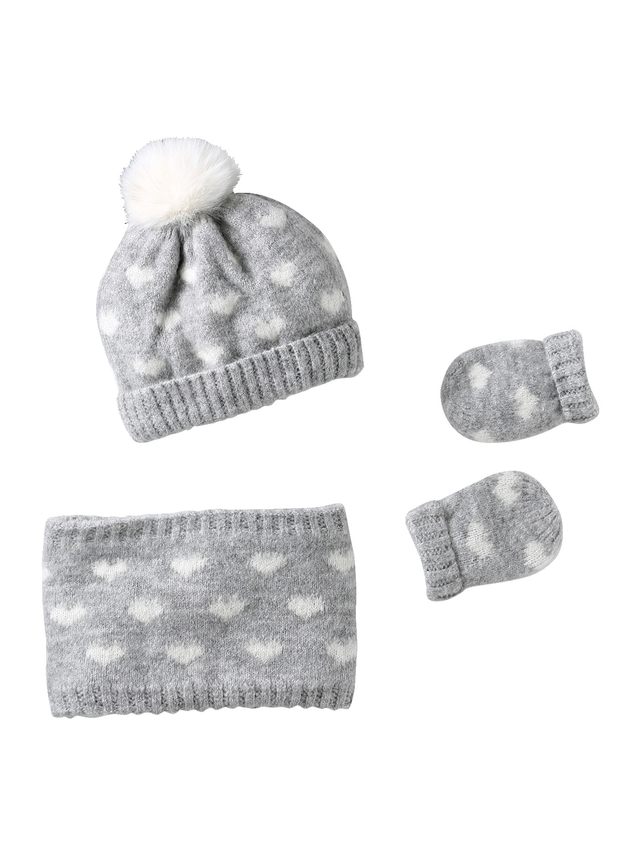 Ensemble bonnet, snood et moufles, VERTBAUDET