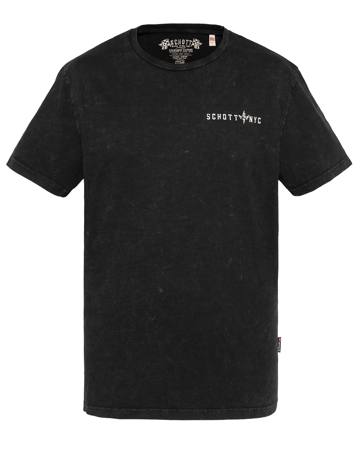 T-shirt biker, effet flammé, SCHOTT