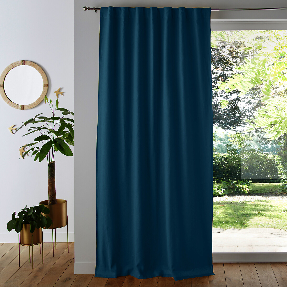 Odorie Linen Blend Lined Curtain