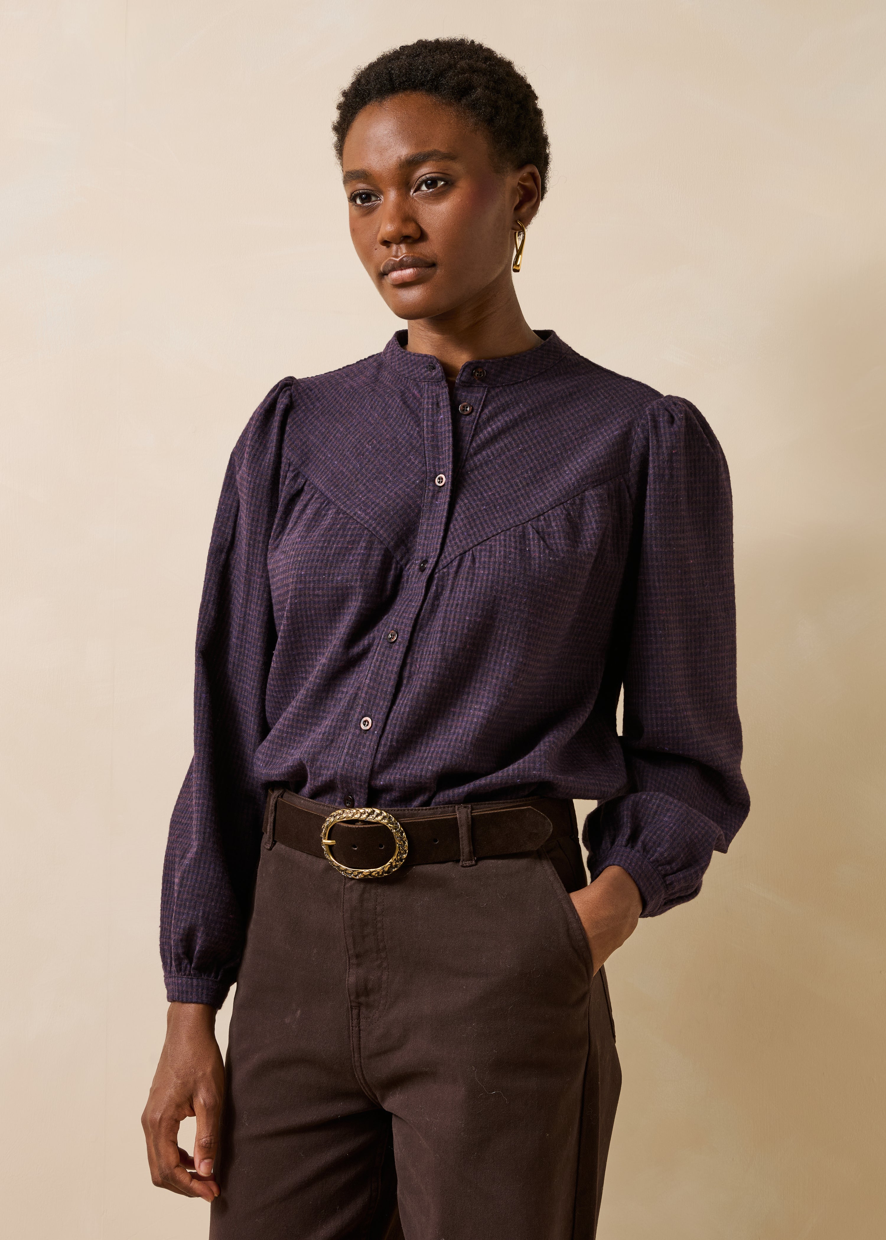 Chemise manches longues à carreaux vichy, LA FEE MARABOUTEE