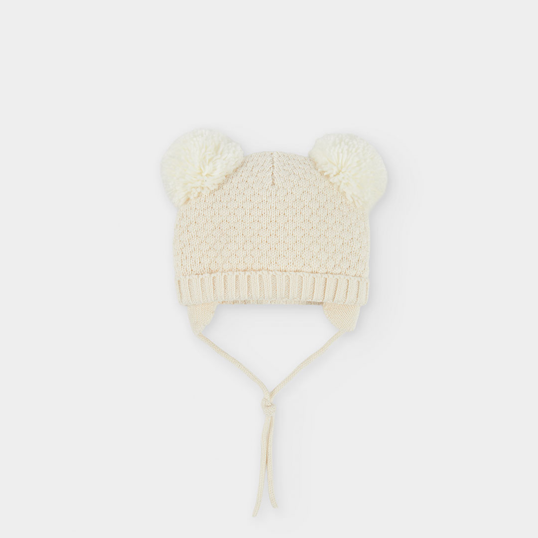 Bonnet bébé avec pompons, BOBOLI