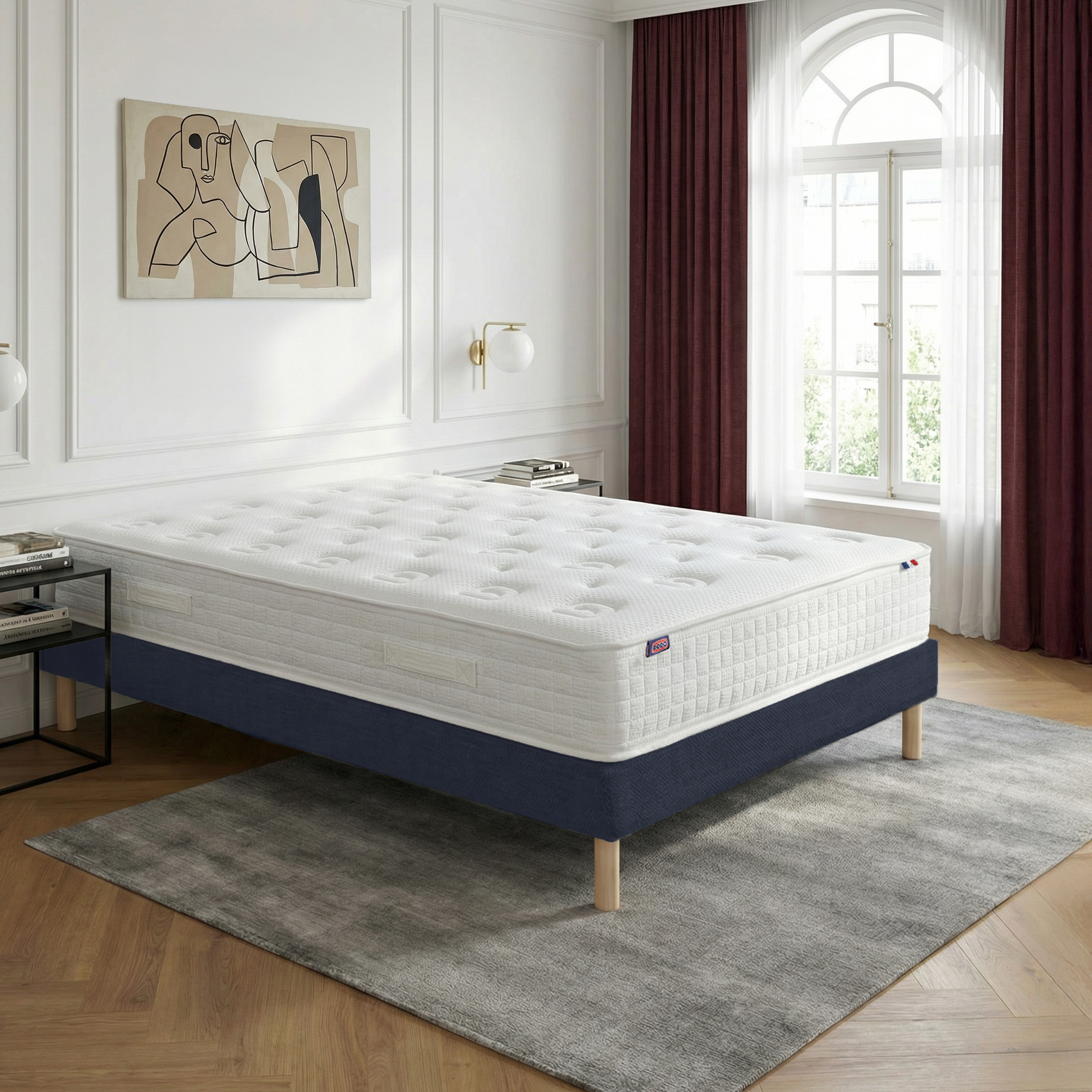 Ensemble lit - Matelas + sommier - Bleu PLÉNITUDE, DODO
