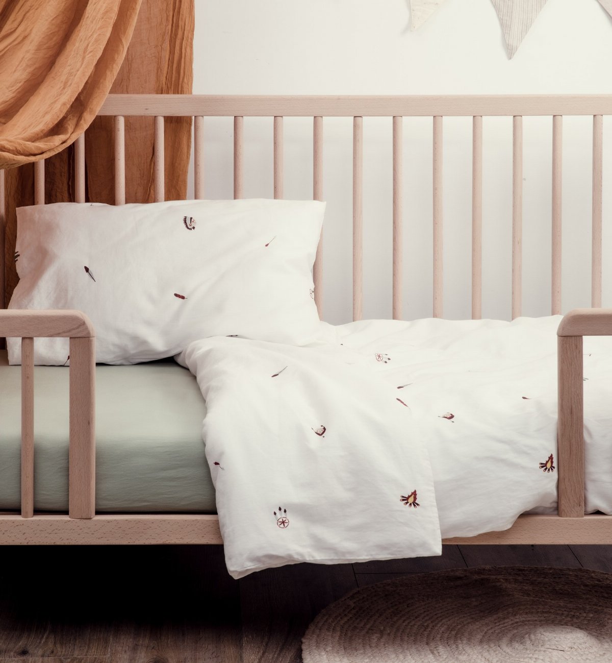 Housse de couette bébé en coton bio, PETITE PLUME, KADOLIS
