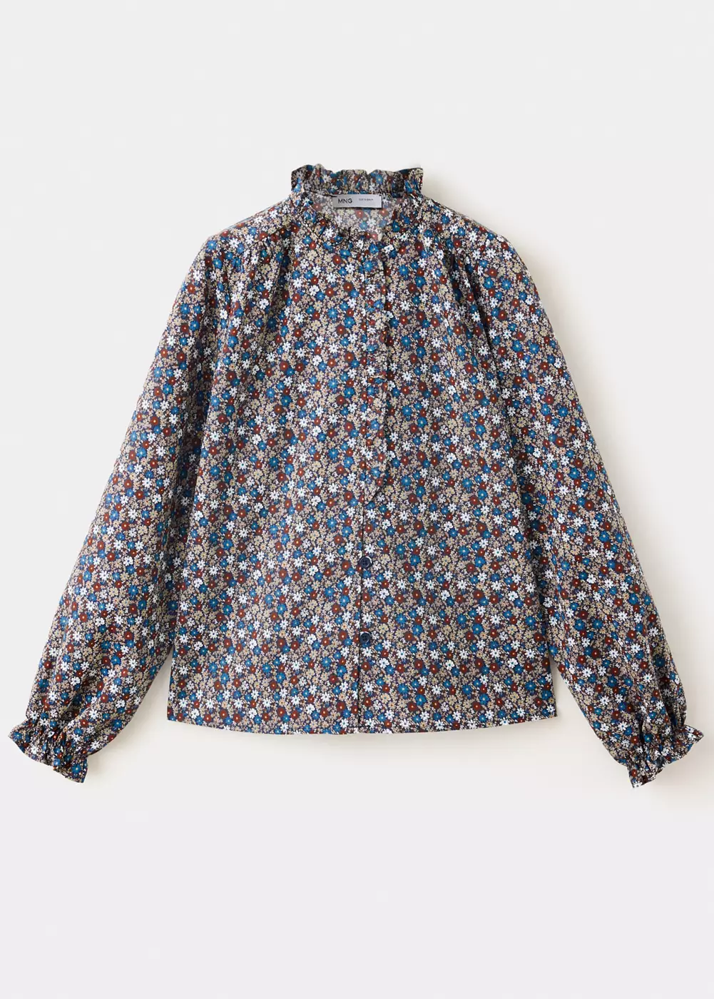 Chemise en coton imprimé fleuri, MANGO KIDS