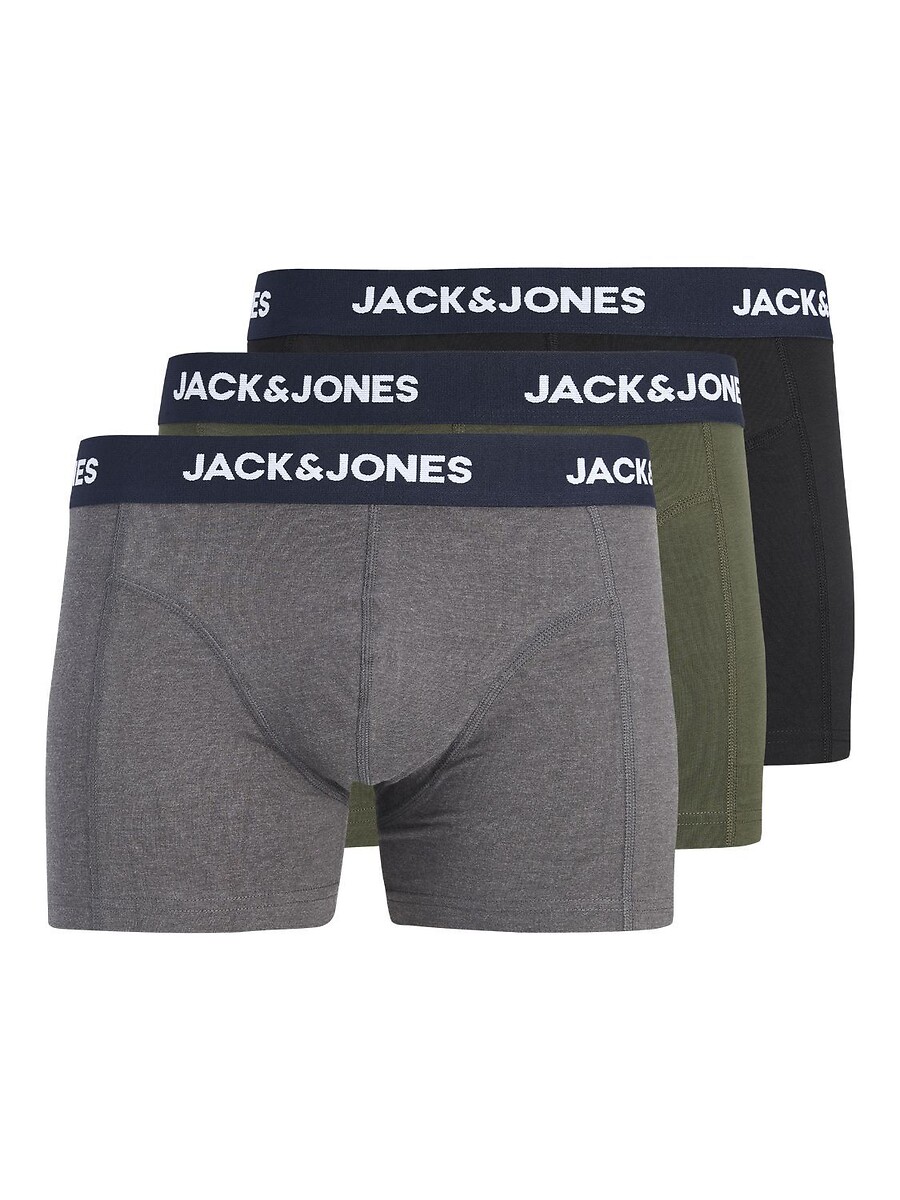 Lot de 3 boxers unis, JACK & JONES